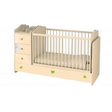 Детская кроватка-маятник Polini kids Зайки с комодом Детская кроватка-маятник Polini kids Зайки с комодом