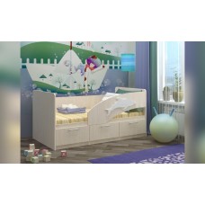 Детская кровать от 3 лет Дельфин-5 ЛДСП дуб белфорт (80х160) Детская кровать от 3 лет Дельфин-5 ЛДСП дуб белфорт (80х160)